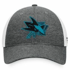 Men's Fanatics Branded Heathered Charcoal/White San Jose Sharks Mesh Trucker Snapback Hat 4 Men's Fanatics Branded Heathered Charcoal/White San Jose Sharks Mesh Trucker Snapback Hat -Metaverse shop unnamed file 9405