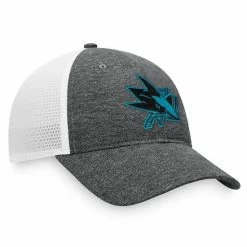 Men's Fanatics Branded Heathered Charcoal/White San Jose Sharks Mesh Trucker Snapback Hat 5 Men's Fanatics Branded Heathered Charcoal/White San Jose Sharks Mesh Trucker Snapback Hat -Metaverse shop unnamed file 9406