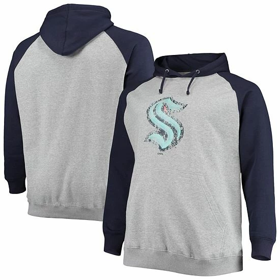 Men's Fanatics Branded Heathered Gray/Deep Sea Blue Seattle Kraken Big & Tall Raglan Pullover Hoodie Men's Fanatics Branded Heathered Gray/Deep Sea Blue Seattle Kraken Big & Tall Raglan Pullover Hoodie -Metaverse shop unnamed file 9408