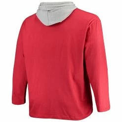 Men's Fanatics Branded Scarlet San Francisco 49ers Big & Tall Logo Hoodie Long Sleeve T-Shirt -Metaverse shop unnamed file 9419