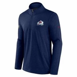 Men's Fanatics Branded Heather Navy Colorado Avalanche Authentic Pro Rink Quarter-Zip Jacket -Metaverse shop unnamed file 9467