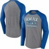 Men's Fanatics Branded Heathered Gray/Heathered Royal Seattle Seahawks Weekend Casual Raglan Long Sleeve T-Shirt -Metaverse shop unnamed file 9491