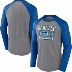 Men's Fanatics Branded Heathered Gray/Heathered Royal Seattle Seahawks Weekend Casual Raglan Long Sleeve T-Shirt 3 Men's Fanatics Branded Heathered Gray/Heathered Royal Seattle Seahawks Weekend Casual Raglan Long Sleeve T-Shirt -Metaverse shop unnamed file 9492