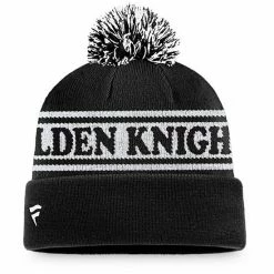 Men's Fanatics Branded Black Vegas Golden Knights Vintage Sport Resort Cuffed Knit Hat With Pom -Metaverse shop unnamed file 9533
