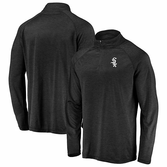 Men's Fanatics Branded Black Chicago White Sox Iconic Striated Primary Logo Raglan Quarter-Zip Pullover Jacket Men's Fanatics Branded Black Chicago White Sox Iconic Striated Primary Logo Raglan Quarter-Zip Pullover Jacket -Metaverse shop unnamed file 9565