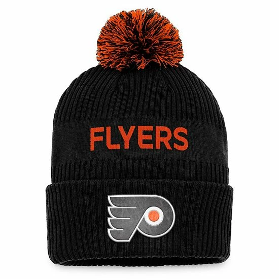 Men's Fanatics Branded Black/Orange Philadelphia Flyers 2022 NHL Draft Authentic Pro Cuffed Knit Hat with Pom Men's Fanatics Branded Black/Orange Philadelphia Flyers 2022 NHL Draft Authentic Pro Cuffed Knit Hat With Pom -Metaverse shop unnamed file 9568