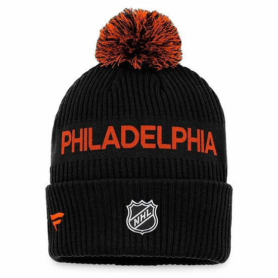 Men's Fanatics Branded Black/Orange Philadelphia Flyers 2022 NHL Draft Authentic Pro Cuffed Knit Hat with Pom Men's Fanatics Branded Black/Orange Philadelphia Flyers 2022 NHL Draft Authentic Pro Cuffed Knit Hat With Pom -Metaverse shop unnamed file 9569