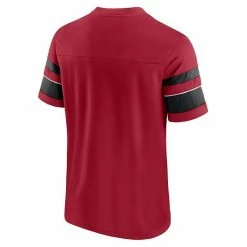 Men's Fanatics Branded Scarlet San Francisco 49ers Textured Hashmark V-Neck T-Shirt -Metaverse shop unnamed file 9584