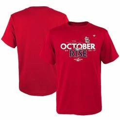 Youth Fanatics Branded Red St. Louis Cardinals 2022 Postseason Locker Room T-Shirt