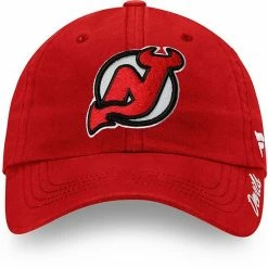 Women's Fanatics Branded Red New Jersey Devils Core Primary Logo Adjustable Hat -Metaverse shop unnamed file 9664