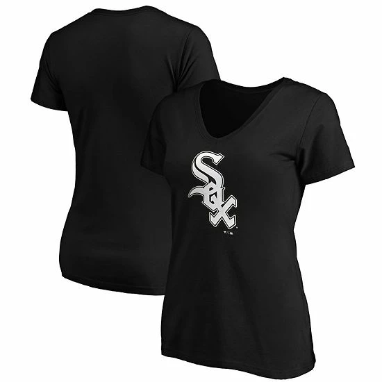Women's Fanatics Branded Black Chicago White Sox Core Official Logo V-Neck T-Shirt Women's Fanatics Branded Black Chicago White Sox Core Official Logo V-Neck T-Shirt -Metaverse shop unnamed file 9674