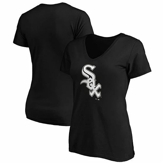 Women's Fanatics Branded Black Chicago White Sox Core Official Logo V-Neck T-Shirt Women's Fanatics Branded Black Chicago White Sox Core Official Logo V-Neck T-Shirt -Metaverse shop unnamed file 9675
