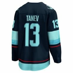 Men's Fanatics Branded Brandon Tanev Deep Sea Blue Seattle Kraken Home Premier Breakaway Player Jersey -Metaverse shop unnamed file 9715