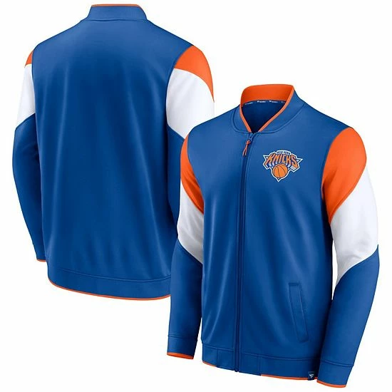 Men's Fanatics Branded Blue/Orange New York Knicks League Best Performance Full-Zip Jacket Men's Fanatics Branded Blue/Orange New York Knicks League Best Performance Full-Zip Jacket -Metaverse shop unnamed file 9716