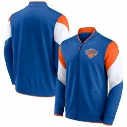 Men's Fanatics Branded Blue/Orange New York Knicks League Best Performance Full-Zip Jacket 3 Men's Fanatics Branded Blue/Orange New York Knicks League Best Performance Full-Zip Jacket -Metaverse shop unnamed file 9717