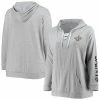 Women's Fanatics Branded Heathered Gray New Orleans Saints Plus Size Lace-Up Pullover Hoodie 2 Women's Fanatics Branded Heathered Gray New Orleans Saints Plus Size Lace-Up Pullover Hoodie -Metaverse shop unnamed file 9724