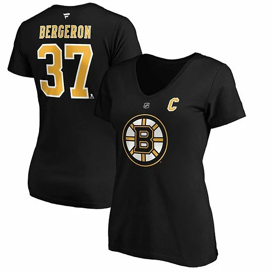 Women's Fanatics Branded Patrice Bergeron Black Boston Bruins Captain Patch Authentic Stack Name & Number V-Neck T-Shirt Women's Fanatics Branded Patrice Bergeron Black Boston Bruins Captain Patch Authentic Stack Name & Number V-Neck T-Shirt -Metaverse shop unnamed file 9764