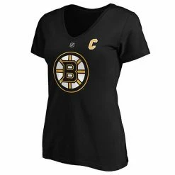 Women's Fanatics Branded Patrice Bergeron Black Boston Bruins Captain Patch Authentic Stack Name & Number V-Neck T-Shirt 3 Women's Fanatics Branded Patrice Bergeron Black Boston Bruins Captain Patch Authentic Stack Name & Number V-Neck T-Shirt -Metaverse shop unnamed file 9765