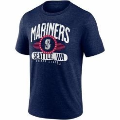 Men's Fanatics Branded Heathered Navy Seattle Mariners Badge Of Honor Tri-Blend T-Shirt -Metaverse shop unnamed file 9789