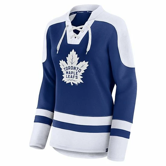 Women's Fanatics Branded Auston Matthews Blue/White Toronto Maple Leafs Lace-Up Raglan Sweatshirt Women's Fanatics Branded Auston Matthews Blue/White Toronto Maple Leafs Lace-Up Raglan Sweatshirt -Metaverse shop unnamed file 9796