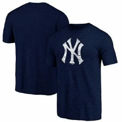 Men's Fanatics Branded Navy New York Yankees Weathered Official Logo Tri-Blend T-Shirt -Metaverse shop unnamed file 9832