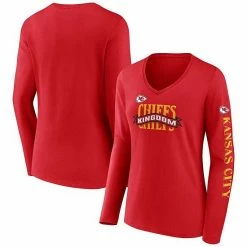 Women's Fanatics Branded Red Kansas City Chiefs Hometown Sweep Long Sleeve V-Neck T-Shirt 3 Women's Fanatics Branded Red Kansas City Chiefs Hometown Sweep Long Sleeve V-Neck T-Shirt -Metaverse shop unnamed file 9852