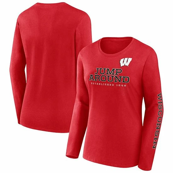 Women's Fanatics Branded Red Wisconsin Badgers Rally Cry 2-Hit T-Shirt 3 Women's Fanatics Branded Red Wisconsin Badgers Rally Cry 2-Hit T-Shirt