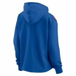 Women's Fanatics Branded Royal Chicago Cubs Iconic Overslide Color-Block Quarter-Zip Hoodie -Metaverse shop unnamed file 9899