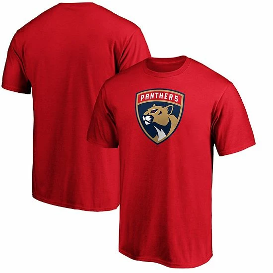 Men's Fanatics Branded Red Florida Panthers Team Primary Logo T-Shirt 3 Men's Fanatics Branded Red Florida Panthers Team Primary Logo T-Shirt