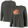 Women's Fanatics Branded Charcoal Cleveland Browns Plus Size Primary Logo Long Sleeve T-Shirt 2 Women's Fanatics Branded Charcoal Cleveland Browns Plus Size Primary Logo Long Sleeve T-Shirt -Metaverse shop unnamed file 9997