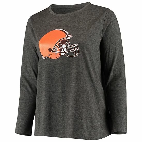 Women's Fanatics Branded Charcoal Cleveland Browns Plus Size Primary Logo Long Sleeve T-Shirt Women's Fanatics Branded Charcoal Cleveland Browns Plus Size Primary Logo Long Sleeve T-Shirt -Metaverse shop unnamed file 9999